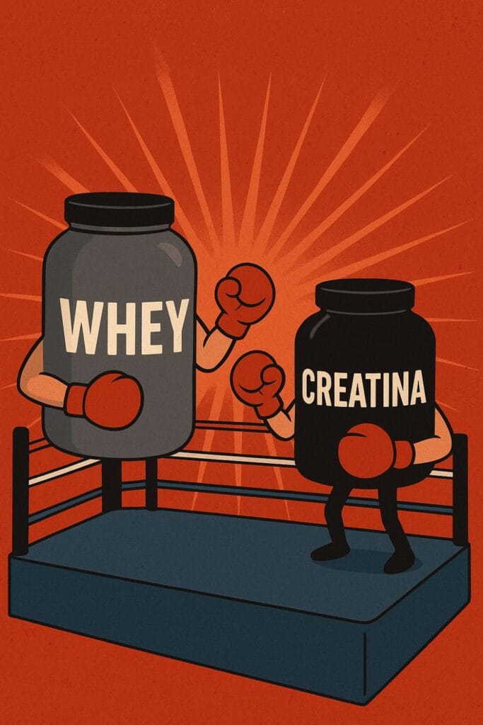 Qual &eacute; melhor: whey protein ou creatina?
