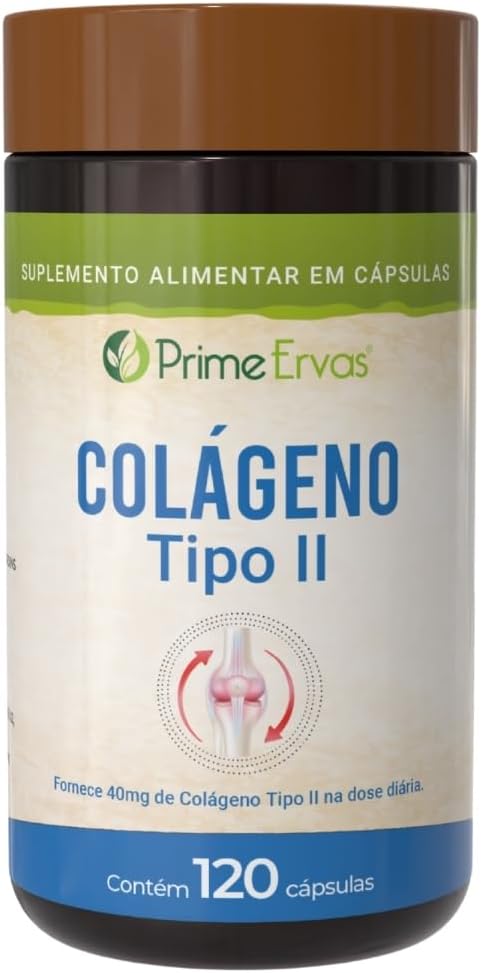 Prime Ervas &ndash; Col&aacute;geno Tipo 2 Sa&uacute;de das Articula&ccedil;&otilde;es (120 c&aacute;psulas)