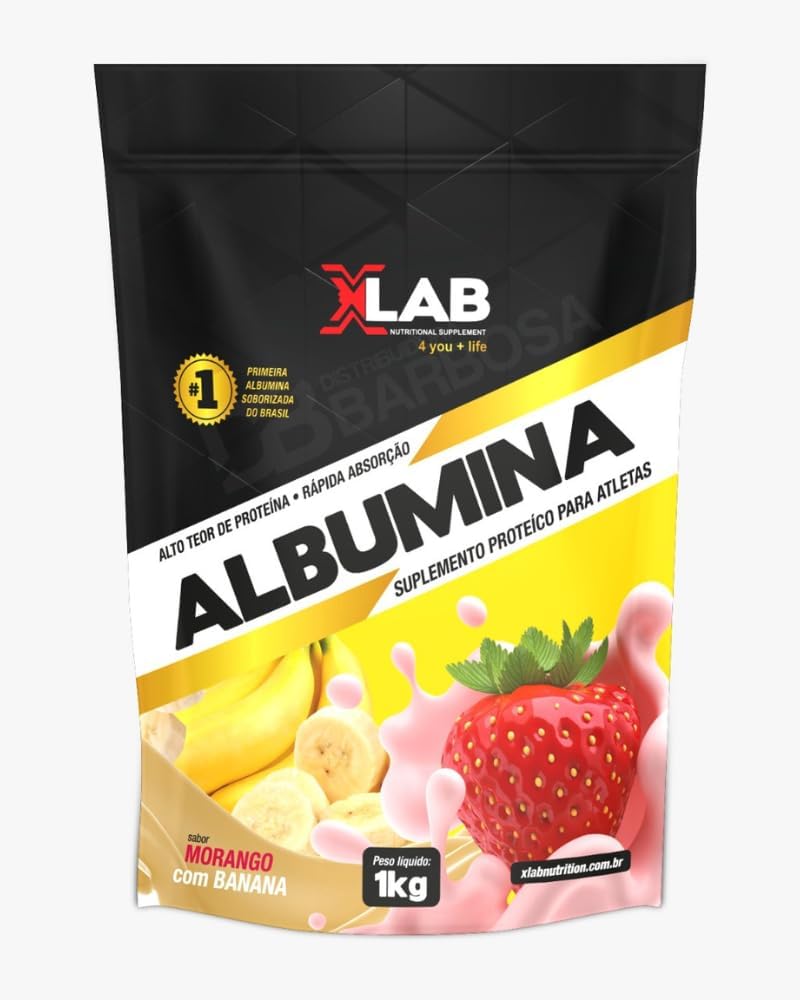 Albumina Morango com Banana X‑Lab